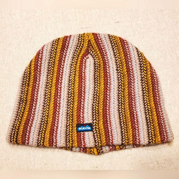 KAVU knit beanie multi striped 100% Acrylic - Picture 1 of 3